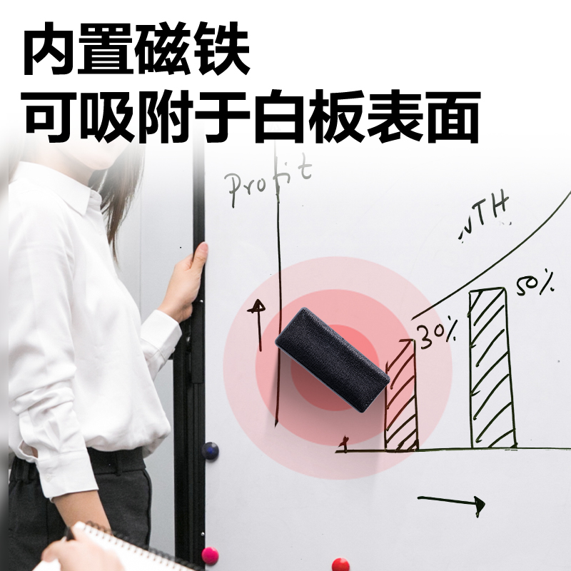 得力7838白板擦147*61*46mm(灰)(只)