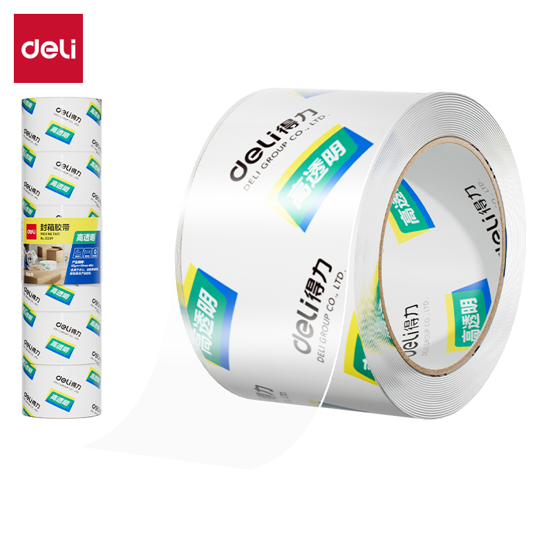 得力30289封箱膠帶55mm*80m*50um(6卷/筒)(高透)