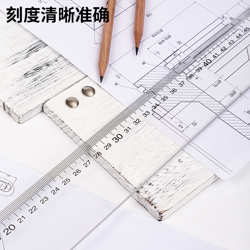 得力8412有機丁字尺93cm(只)