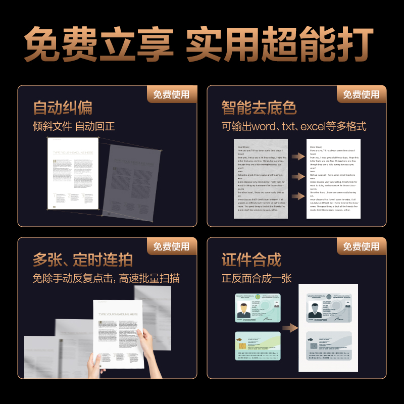 得力GK121高拍儀A4軟墊(黑)(臺(tái))
