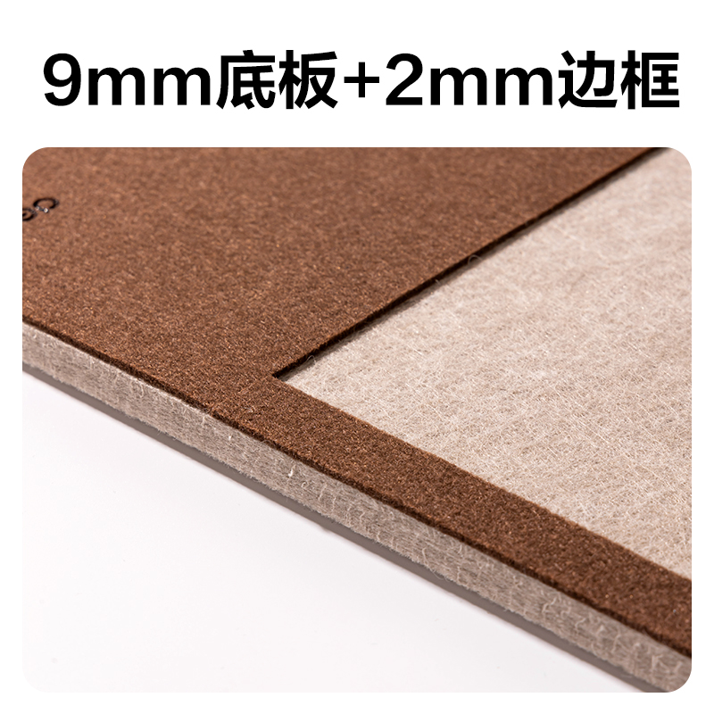 得力MQ150毛氈留言板400*600mm(棕)(塊)
