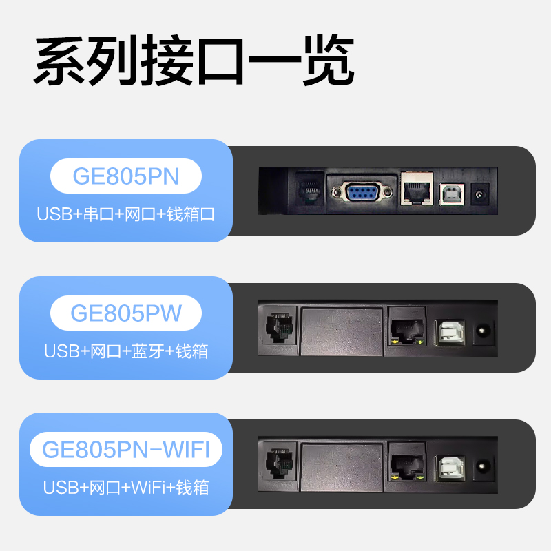 得力GE803PN熱敏票據打印機(黑色)(臺)