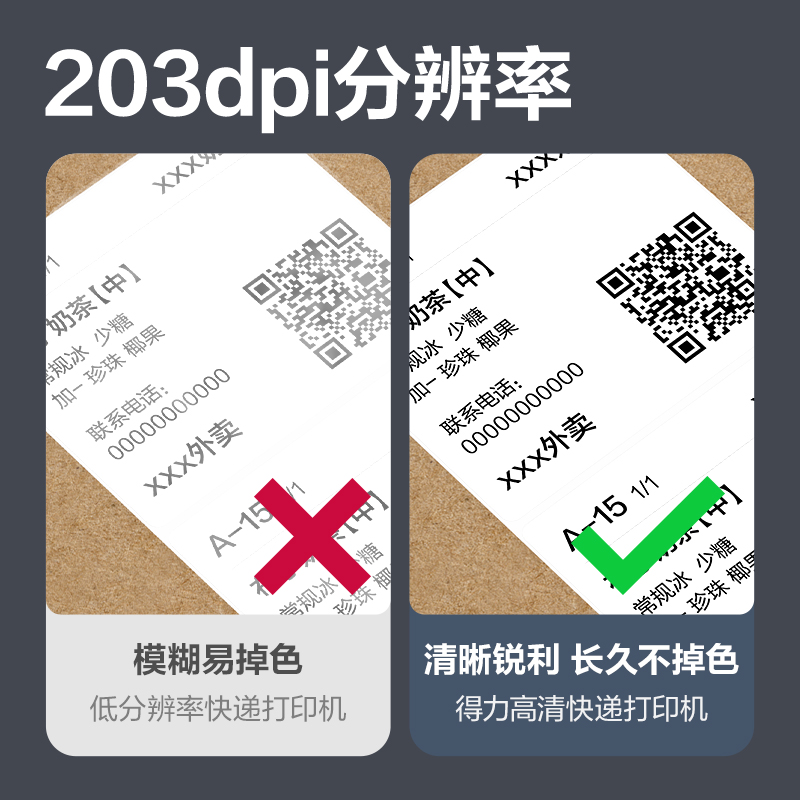 得力GE231熱敏標簽打印機(白)(臺)