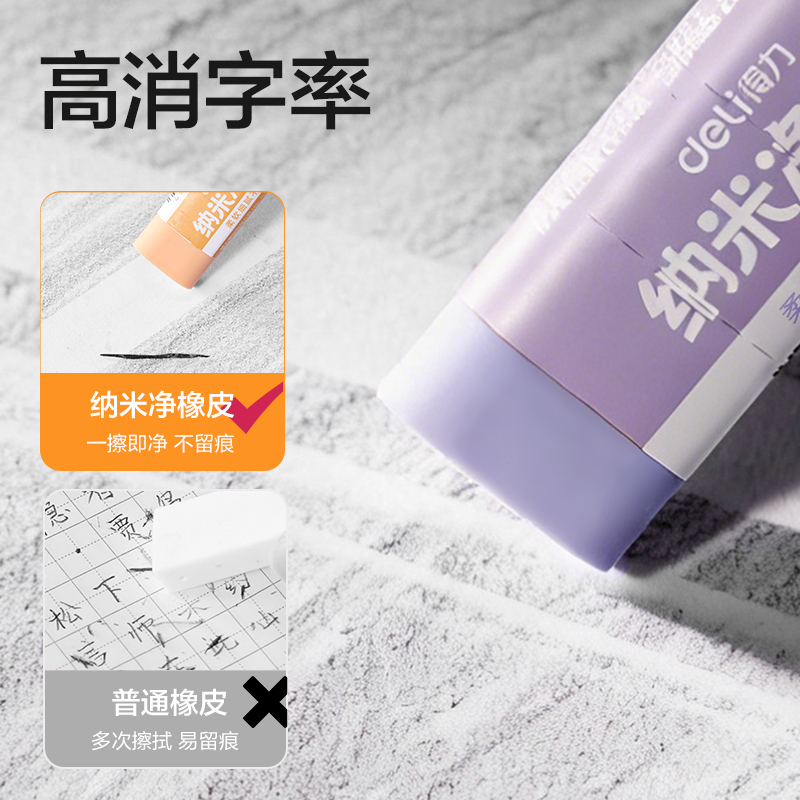 得力VP194納米凈橡皮擦（?。?混)(塊)