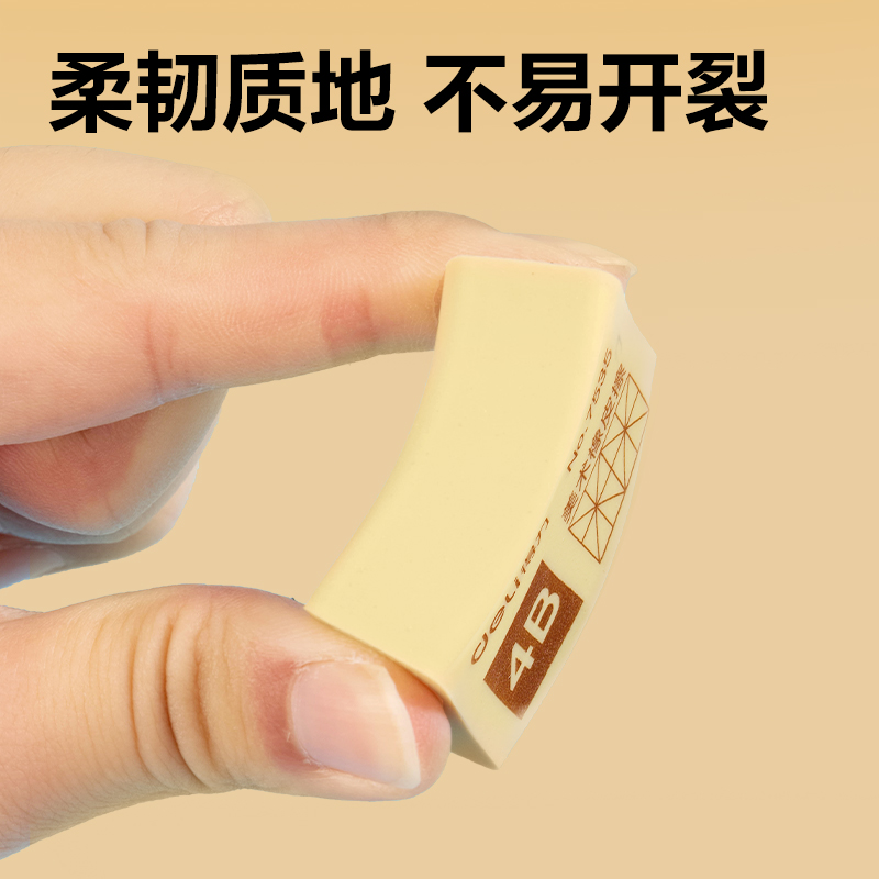 得力7534橡皮擦（黃）（塊）