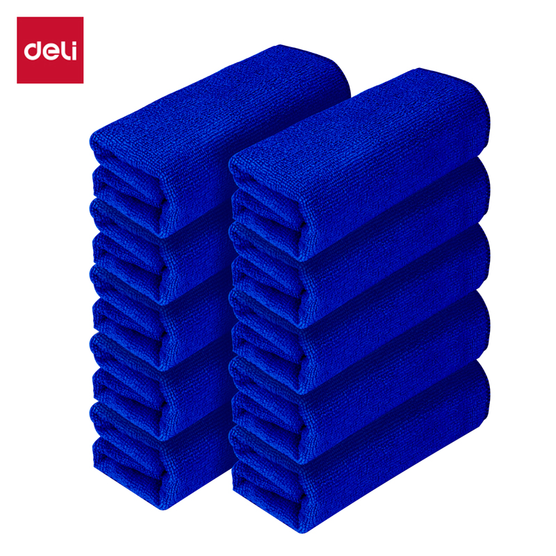 得力得心LQ260超細纖維抹布30cm*60cm(藍)(10條/包）