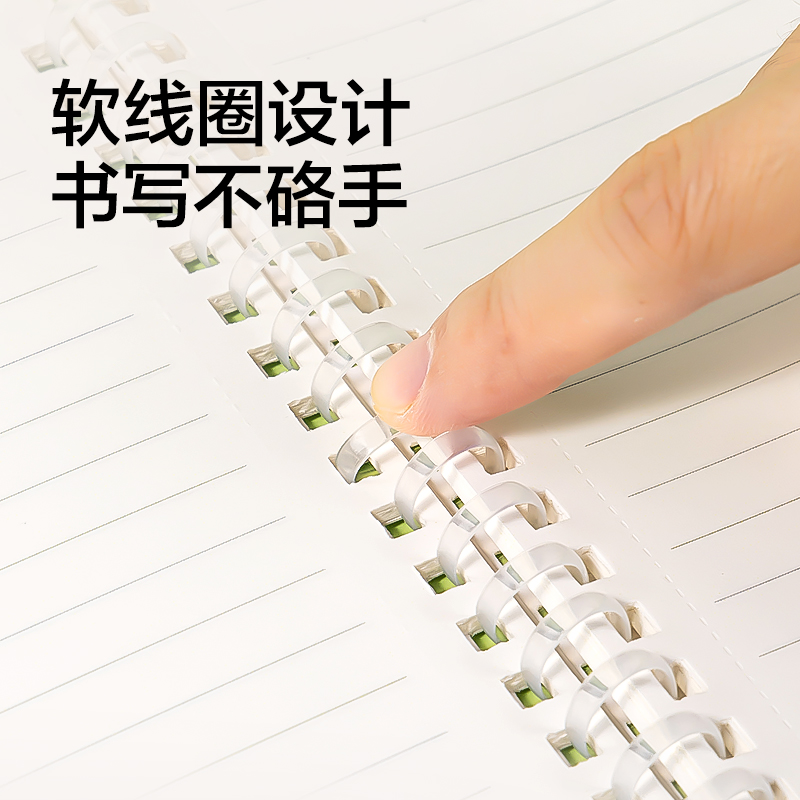 紐賽NS1126-D線條小狗軟螺旋本-B5(綠)(60張/本)