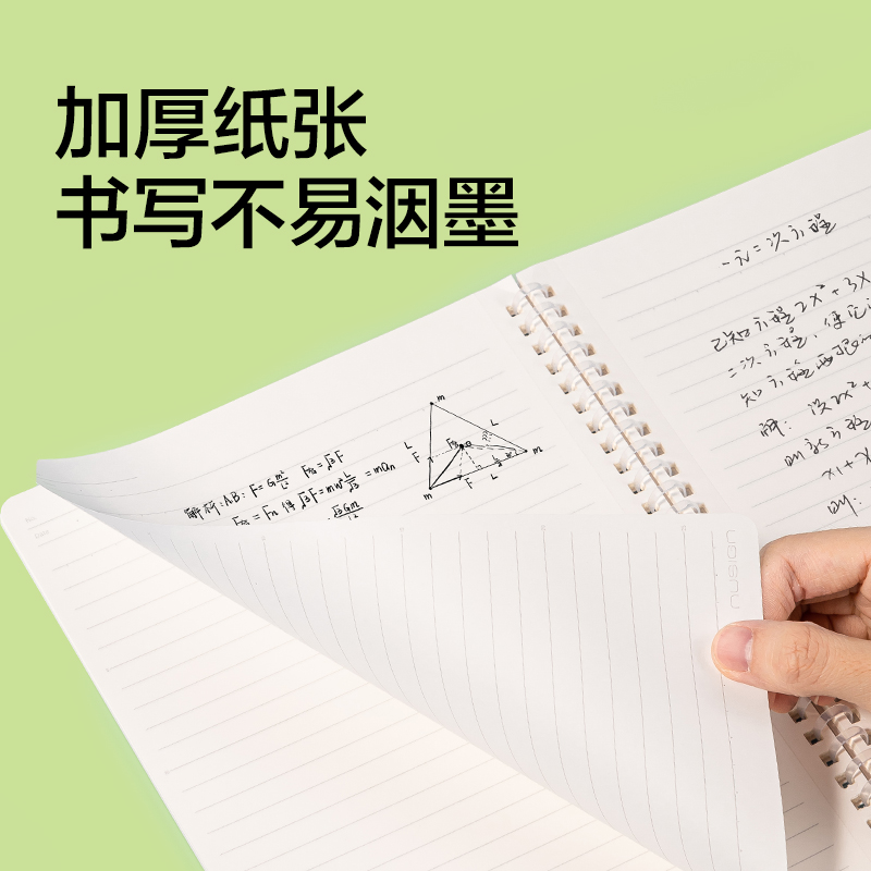 紐賽NS1126-D線條小狗軟螺旋本-B5(藍)(60張/本)